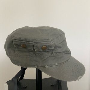 Gray Military Style Cap